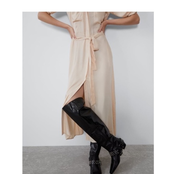 Zara Satin effect Maxi Dress - Picture 4 of 6